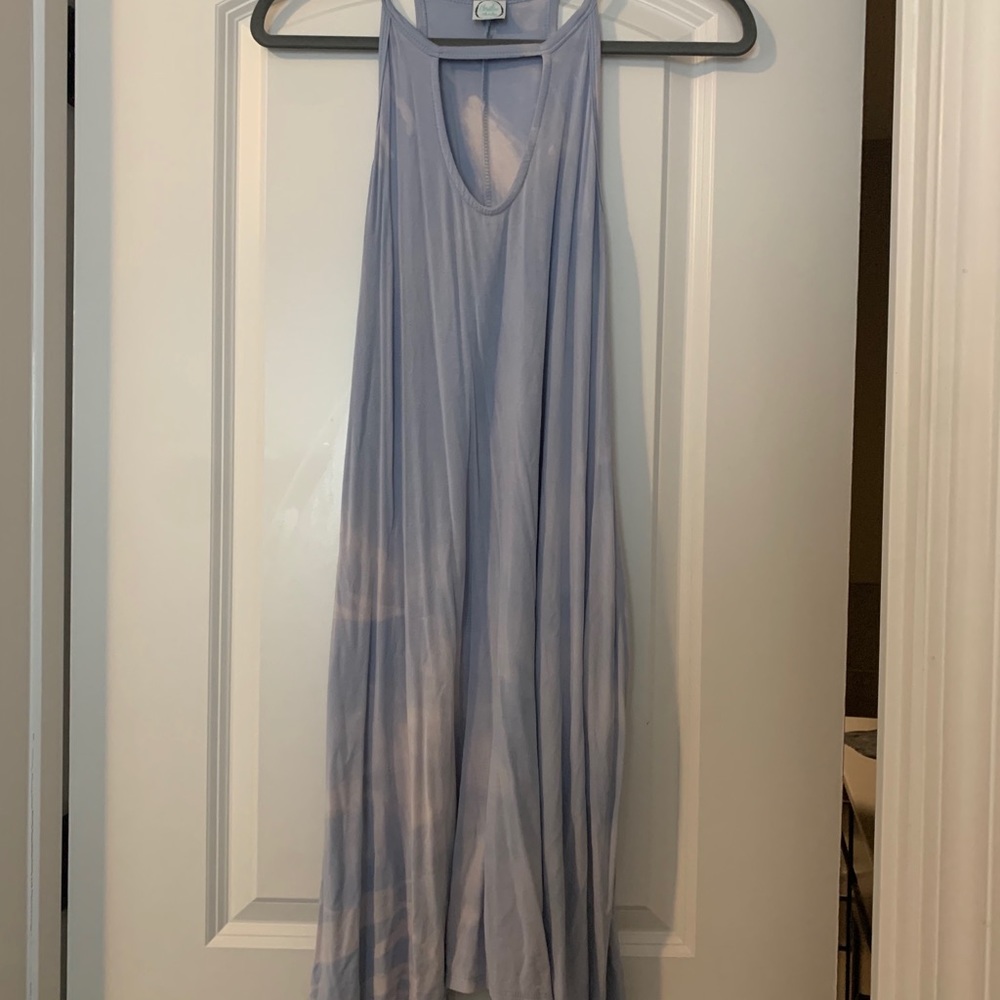 Light blue tie dye dress